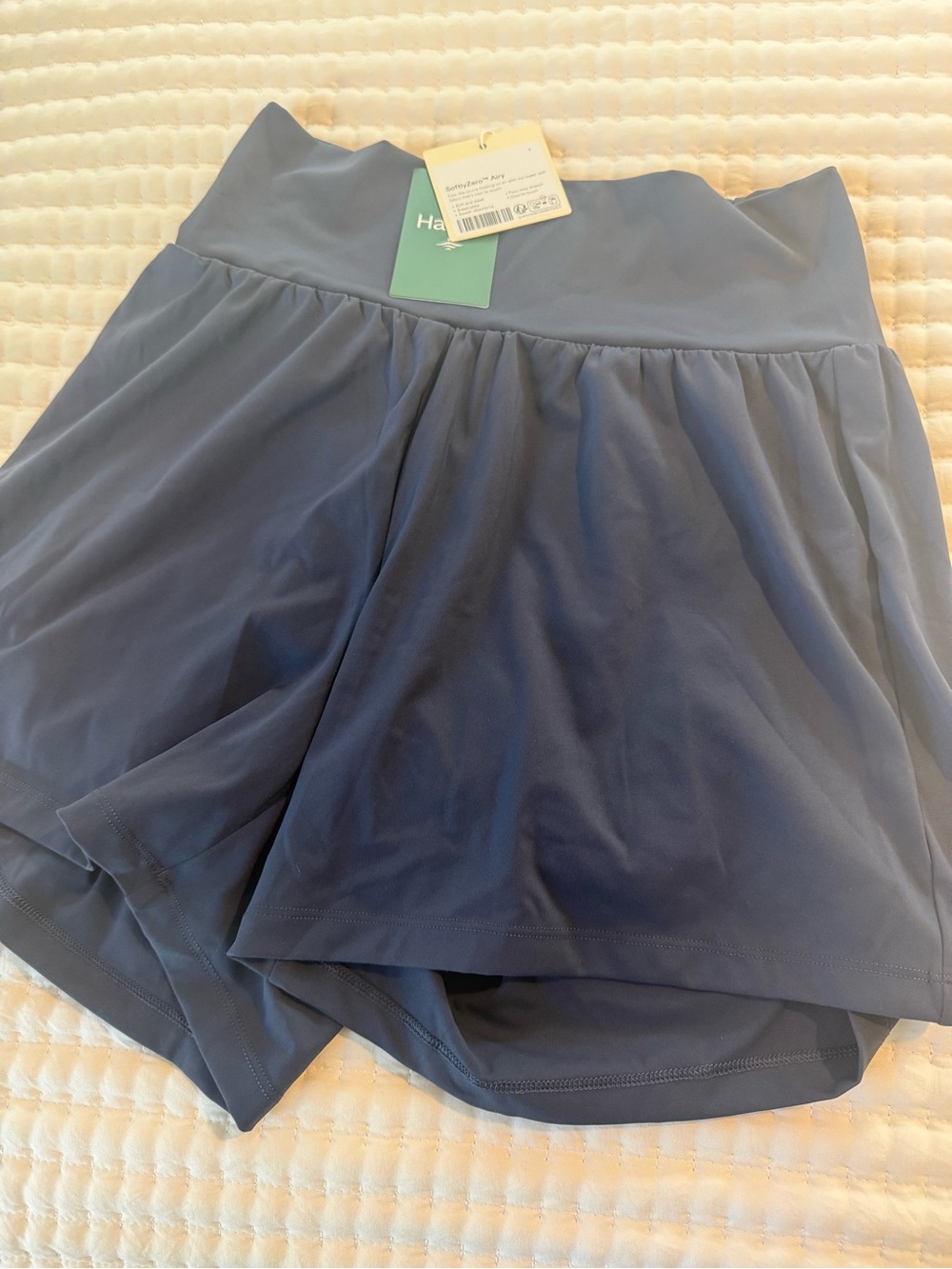 HALARA Deep Navy High-Waist Athletic Shorts - Picture 2 of 3